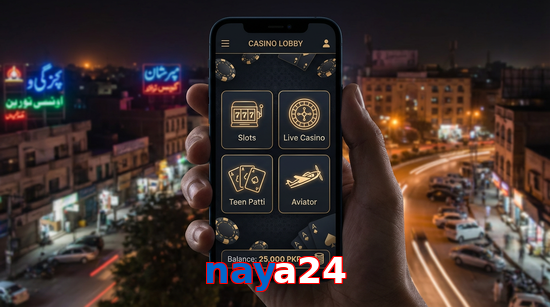 Main screen of Naya24 app page for PK players
