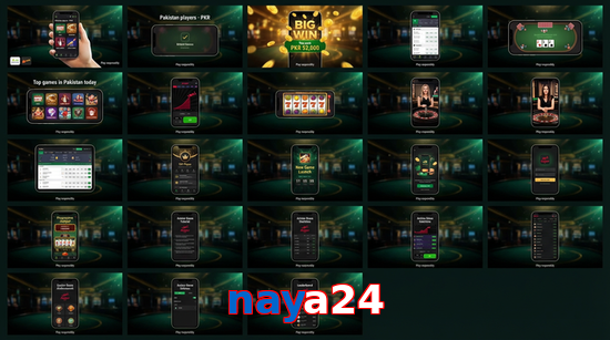 Main screen of Naya24 bet page for PK players